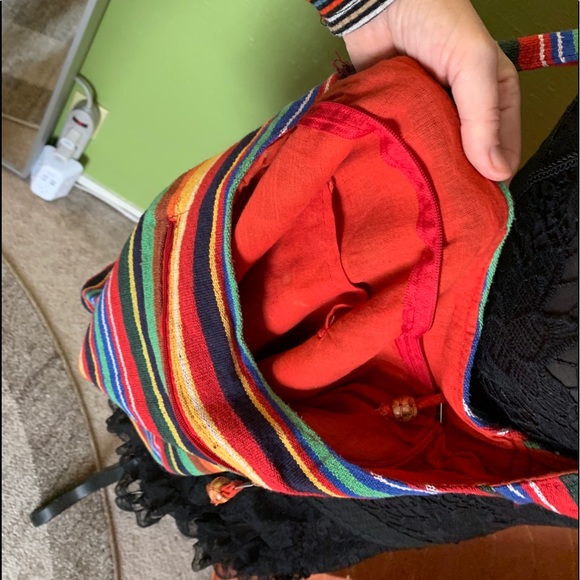 beach bag,Rainbow striped messenger bag, cross body bag - Picture 3 of 11